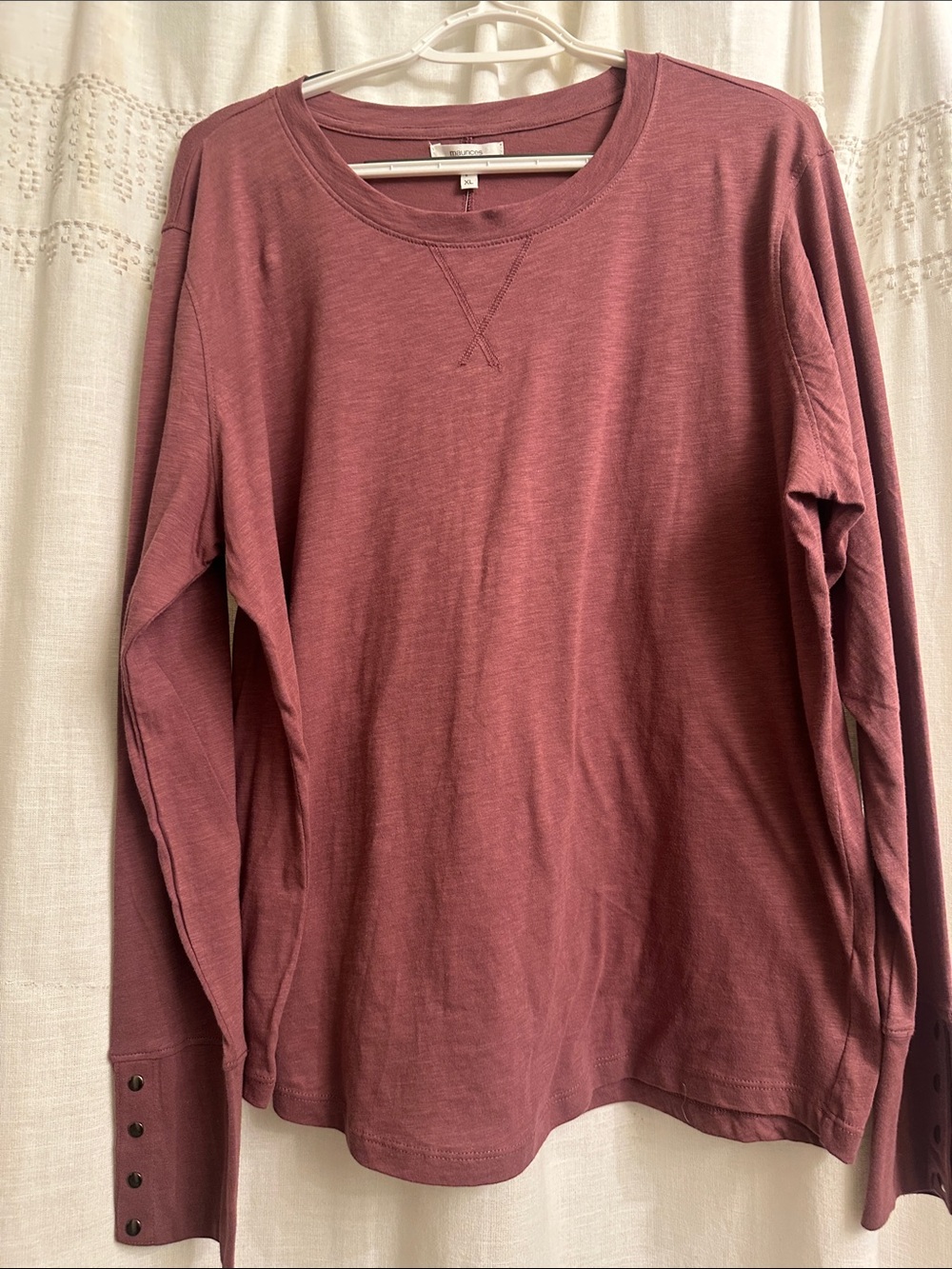 Maurices Women’s Crewneck Sweater in Dark Dusty Rose